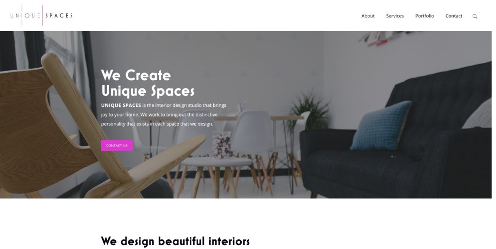 Unique Spaces Homepage